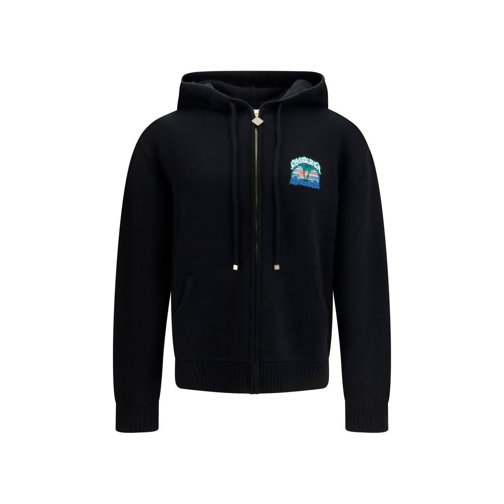 Casablanca Merino Wool Hoodie — Black