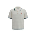 Casablanca Quilted Cotton-Nylon Polo Shirt — White
