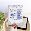 Personalizada Toile De Jouy Nacimiento Flor Biblia Capítulo Nombre Kindle Funda para Múltiples Modelos Navidad Cumpleaños Regalo para Book Lover Bookworm