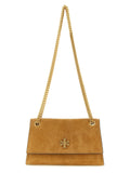 Tory Burch Calfskin with Swivel Closure Shoulder Bag — Brown