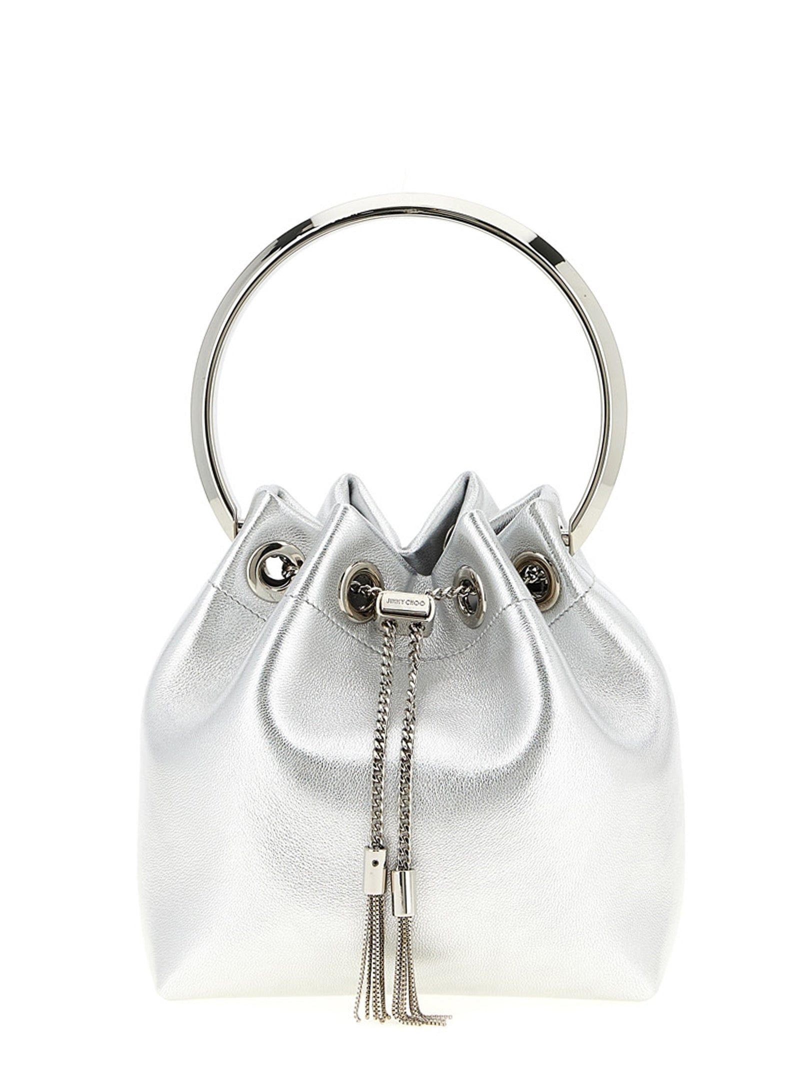 Jimmy Choo Bucket Bag — Silver