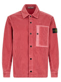 Stone Island Garment-Dyed Cotton Corduroy Overshirt — Pink