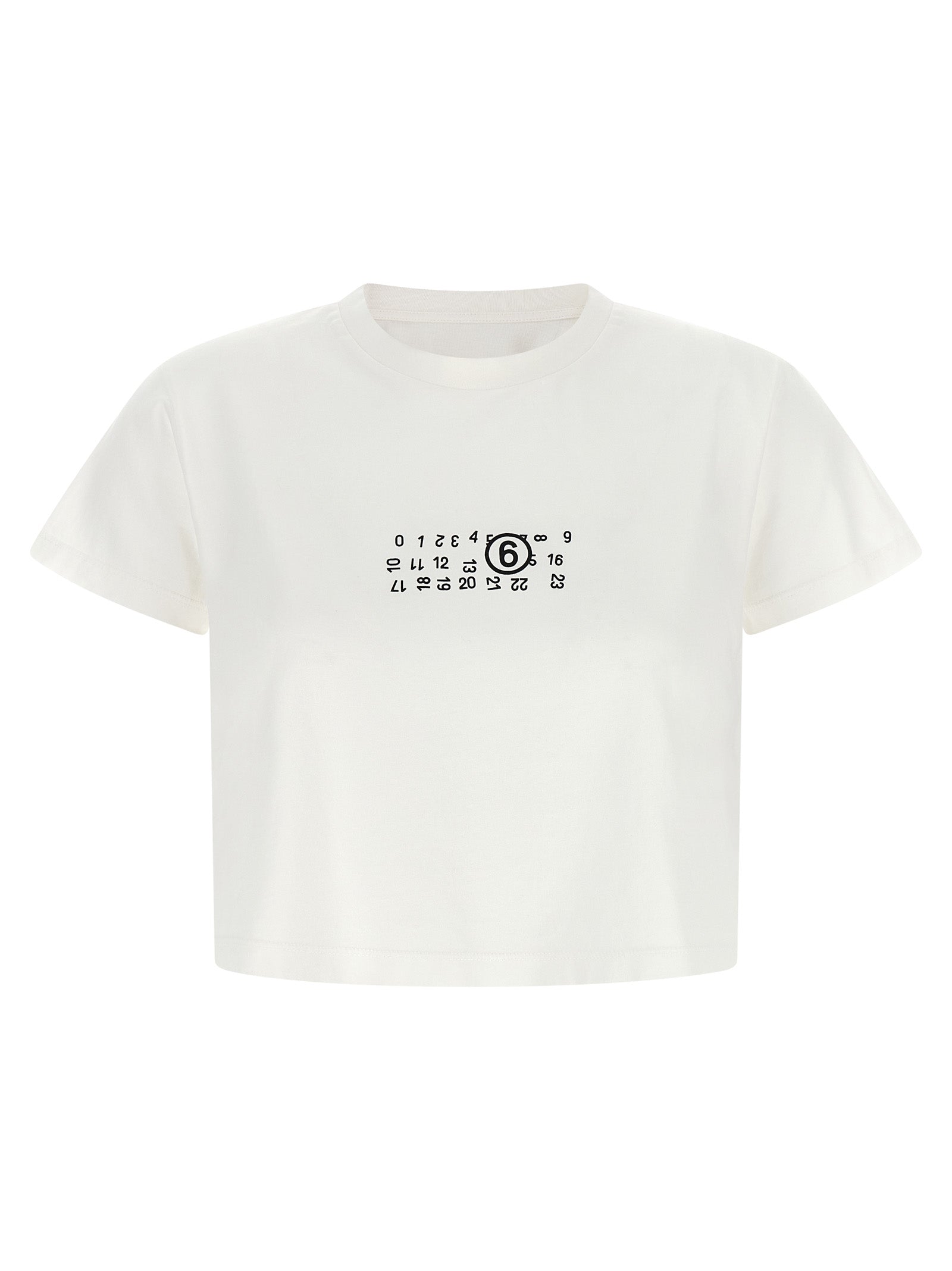 MM6 Maison Margiela Numeric Signature Print Cotton T-Shirt — White