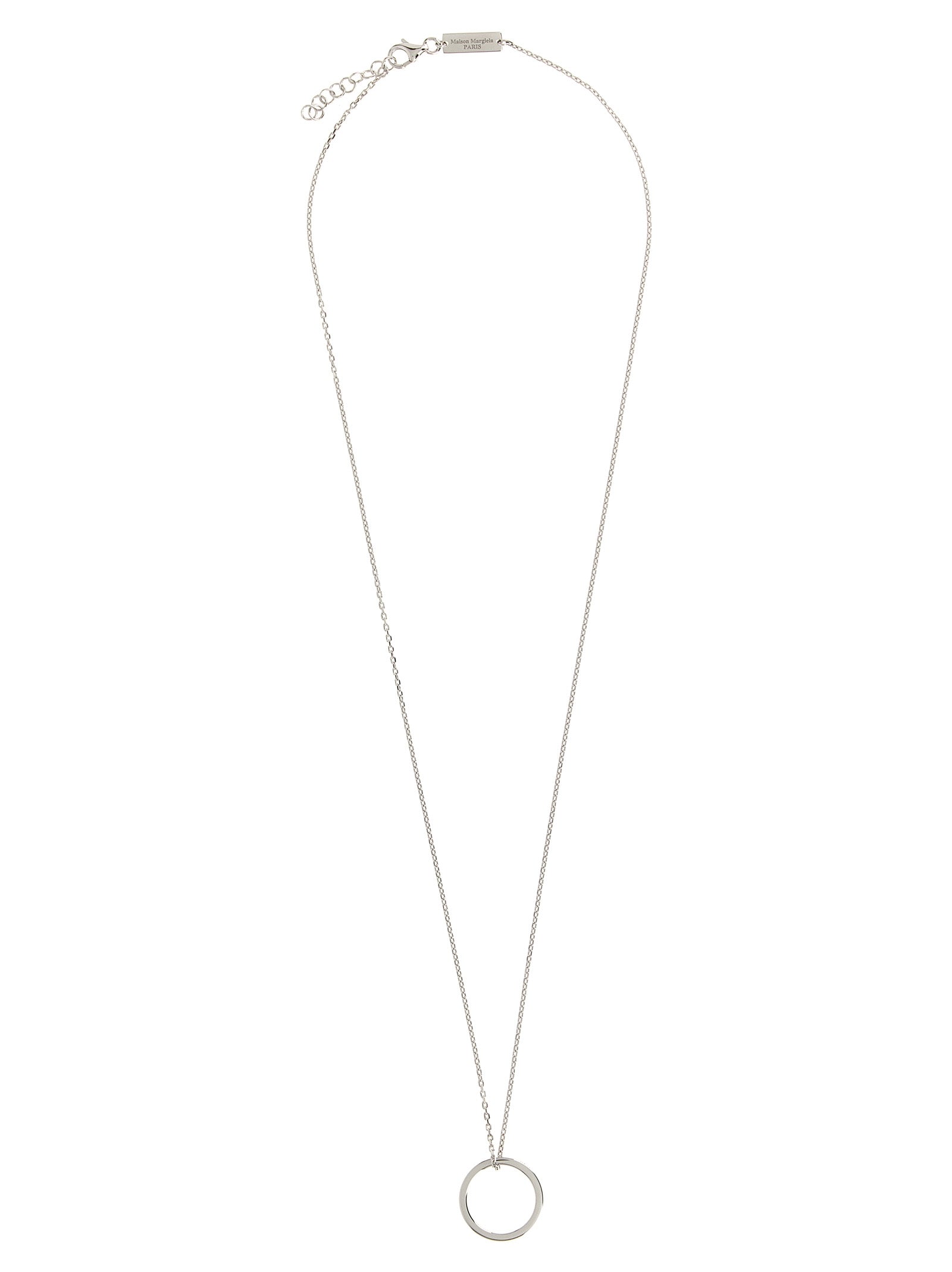 Maison Margiela Rolò Chain Ring Pendant Necklace — Silver