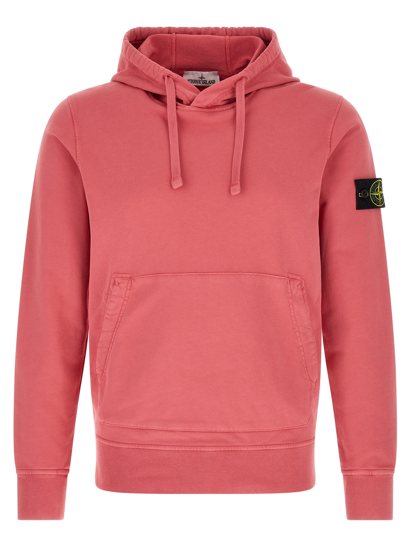 Stone Island Organic Cotton Hoodie — Pink