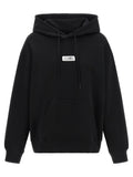 MM6 Maison Margiela Cotton Logo-Patch Hoodie — Black