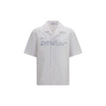 Off-White Logo-Embroidered Cotton Poplin Shirt — White