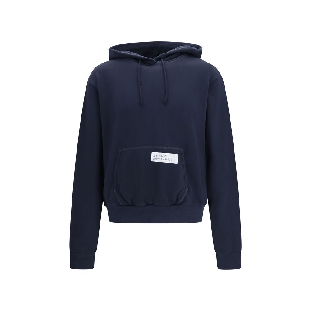 Maison Margiela Cotton Hooded Sweatshirt Hoodie — Navy