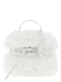 Moschino Tie Me Top Handle Bag — White
