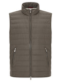 Brunello Cucinelli Quilted Down Vest — Gray