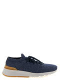 Brunello Cucinelli Wool Knit Sneaker — Blue