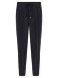Pantalones Brunello Cucinelli de lana virgen — Azul marino
