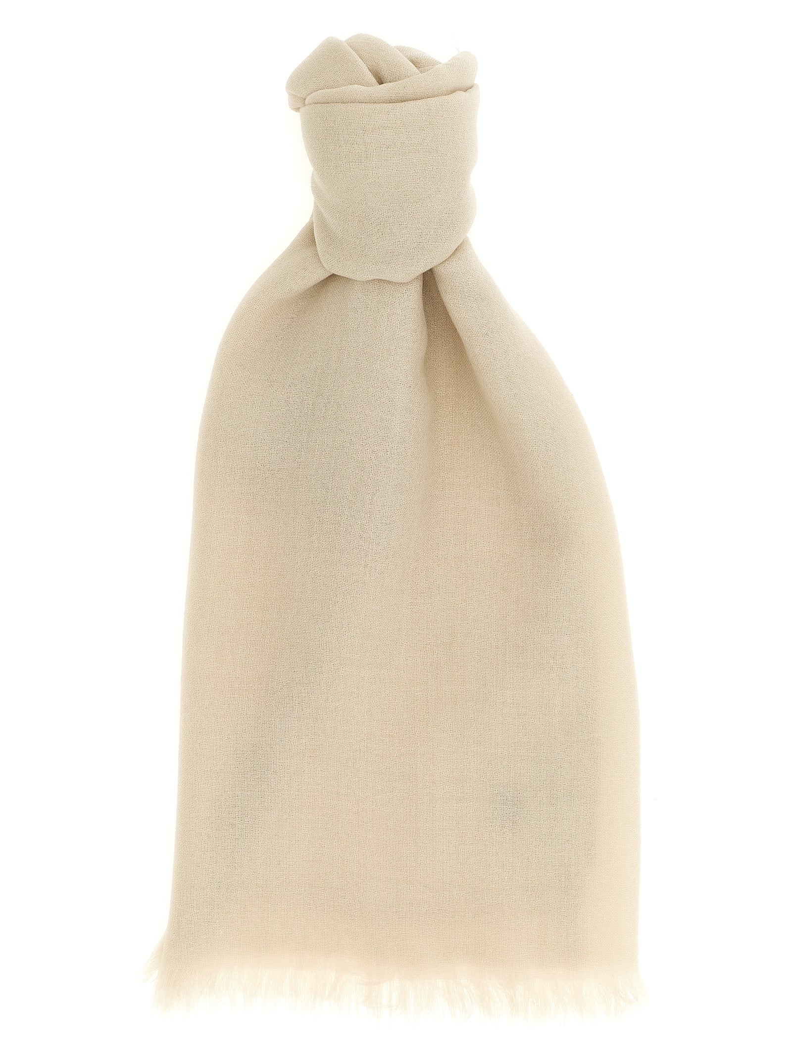 Brunello Cucinelli Cashmere Blend Scarf — Beige