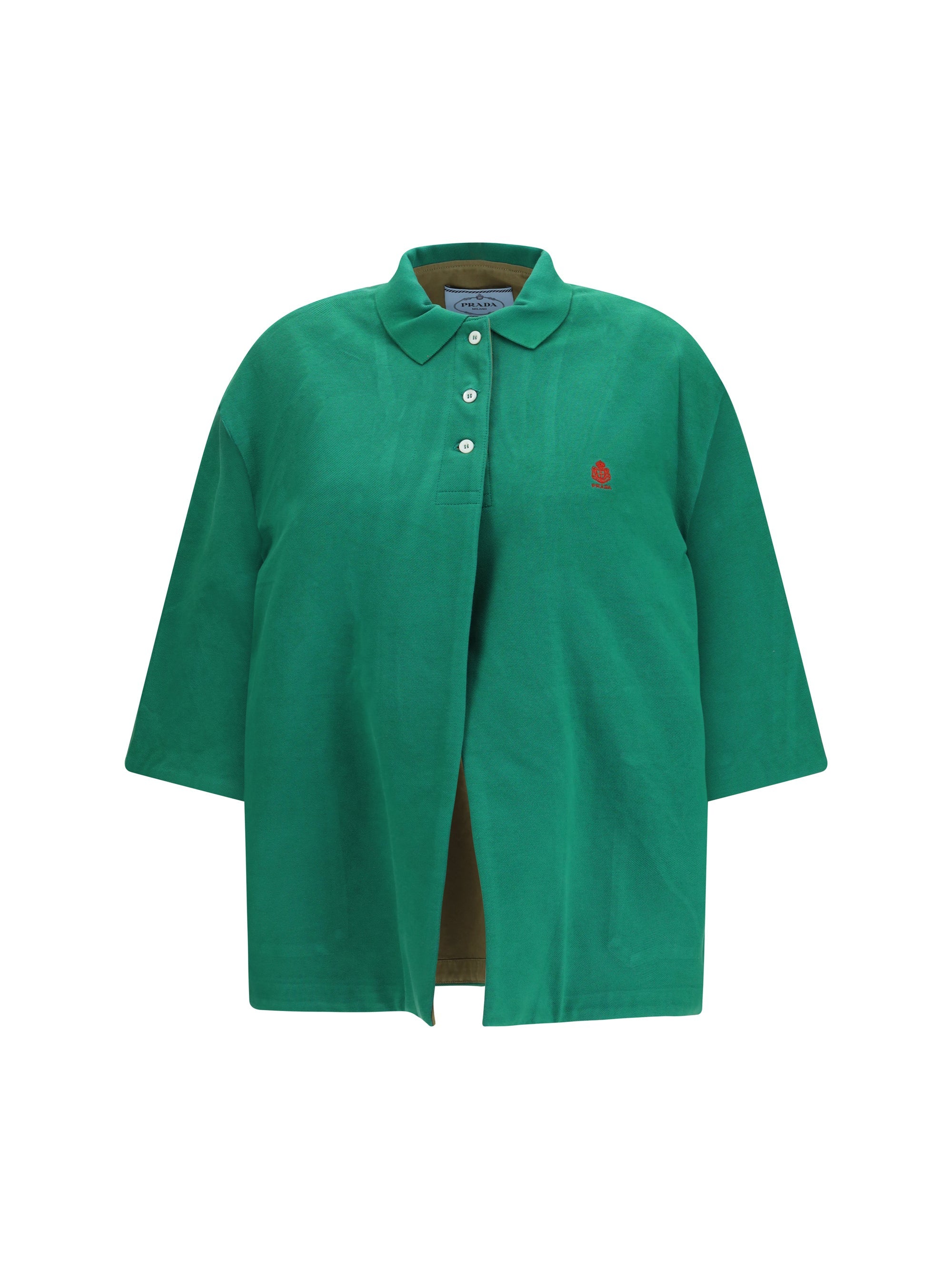 Prada Pique Cotton Jacket — Green