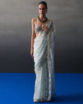 Mint Green Festive Sari By KYNAH, Luxury Indian Fashion & Bridal Wear