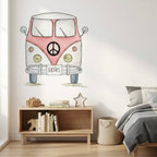 Vinilo Decorativo Furgoneta Roja 95x95cm