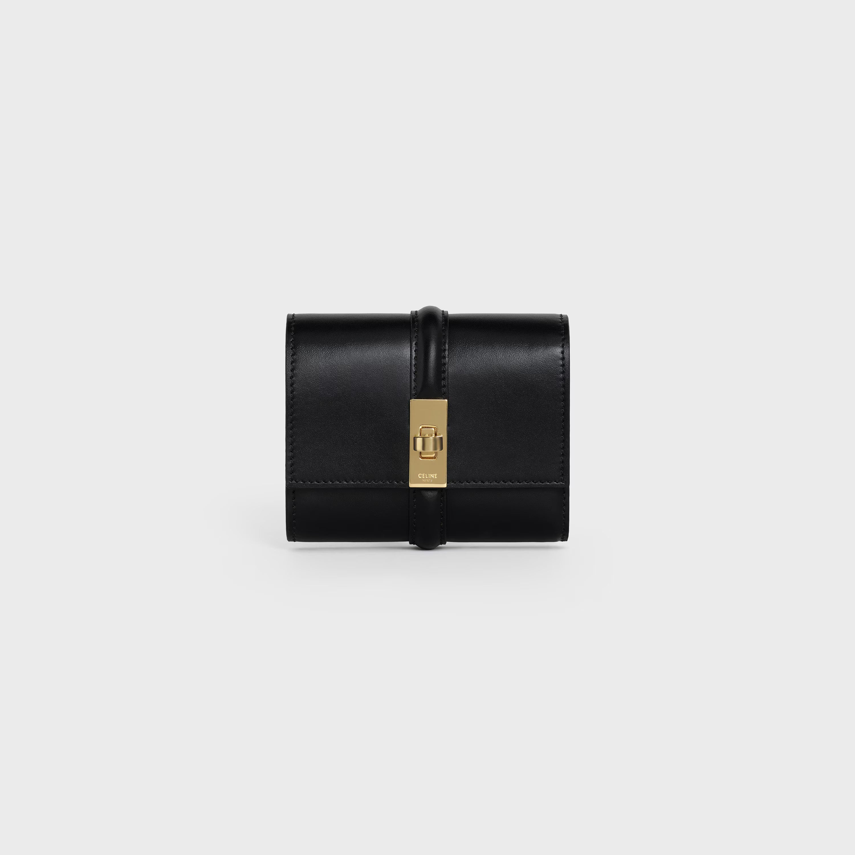 Celine Small Trifold Wallet — Black