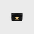 Celine Croc-Embossed Leather Card Case — Black