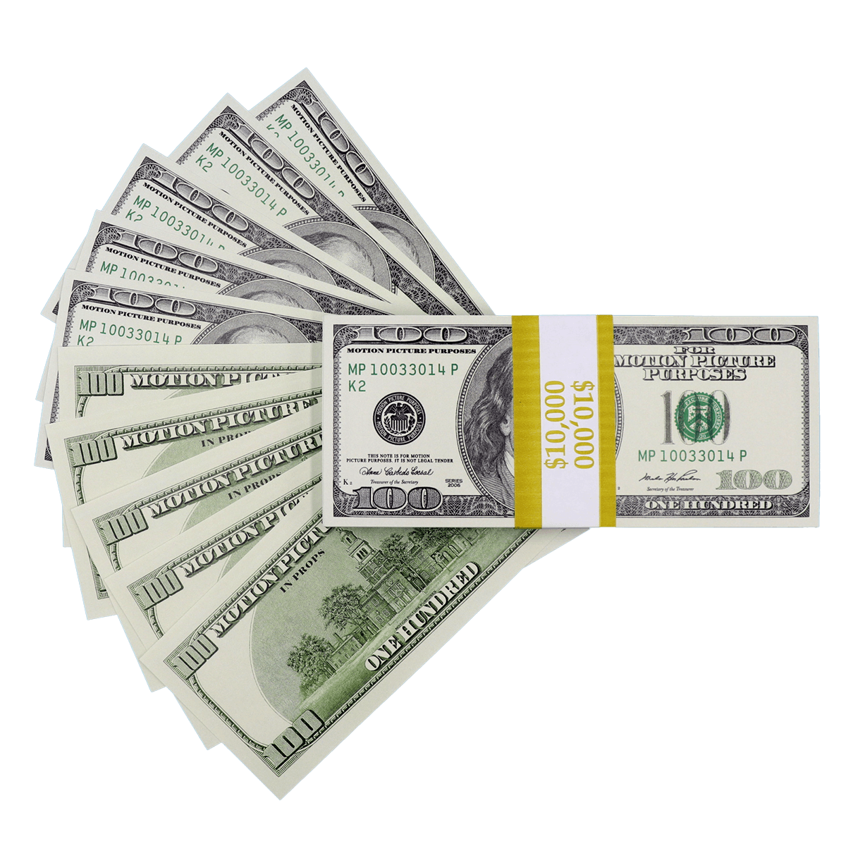 $10,000 Full Print 2000 Series Stack By Prop Money Inc.