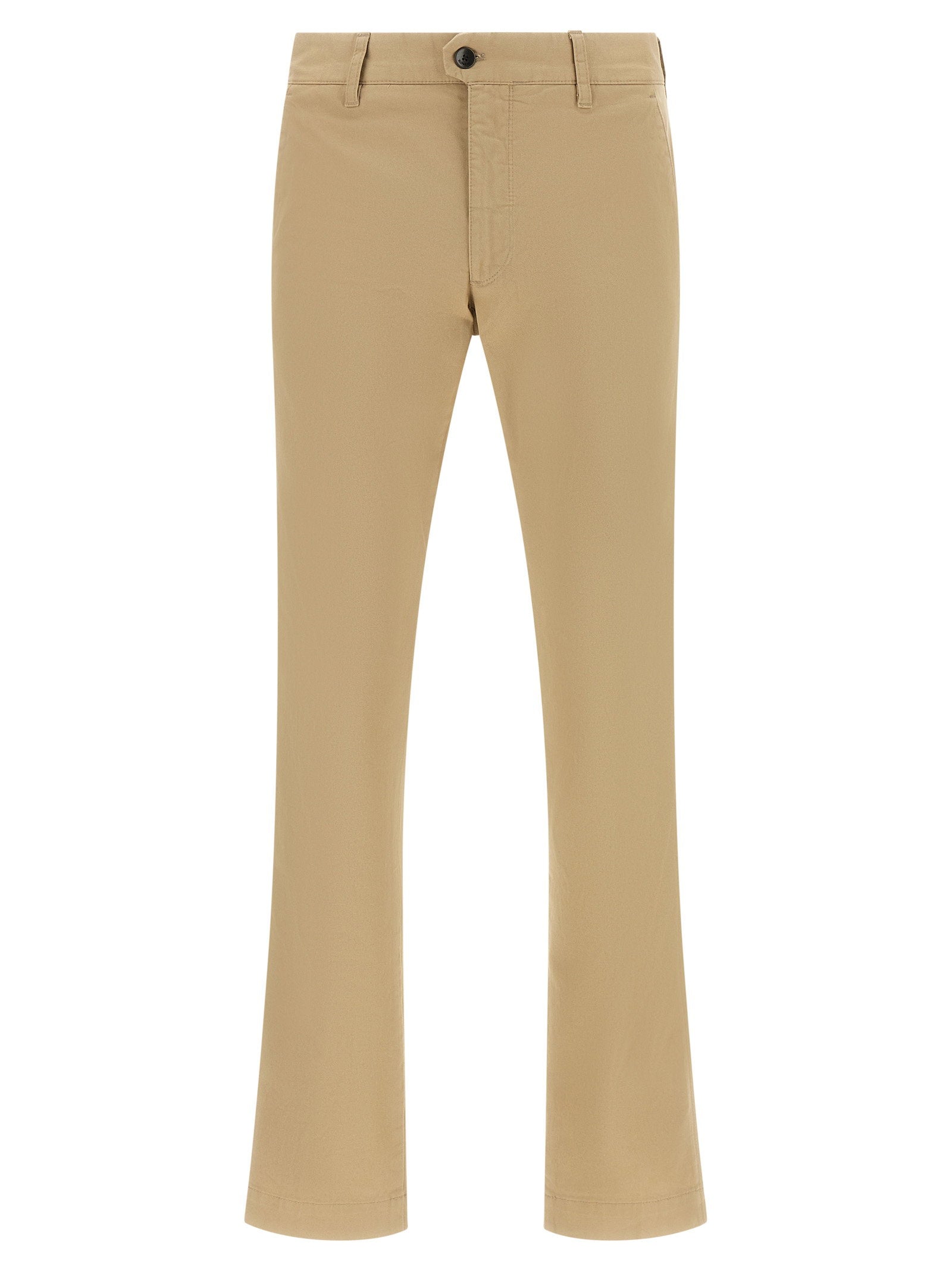 Incotex Stretch Cotton Canvas Chinos — Beige