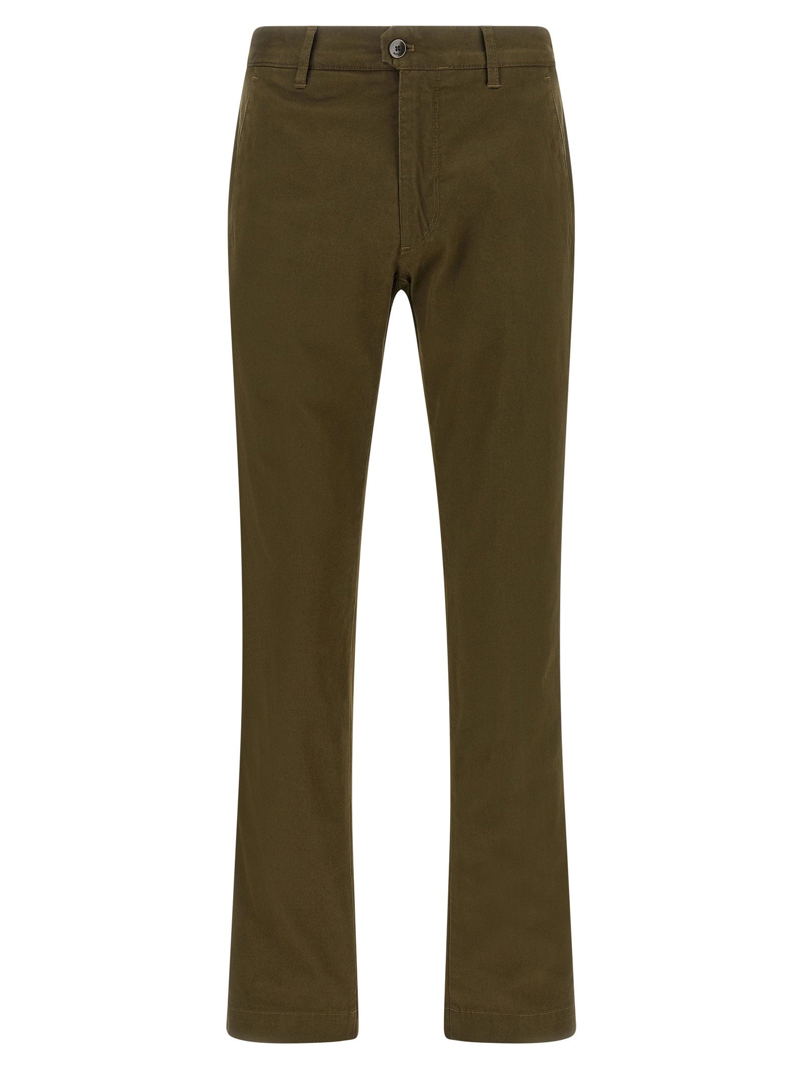 Incotex Cotton Canvas Trousers — Green
