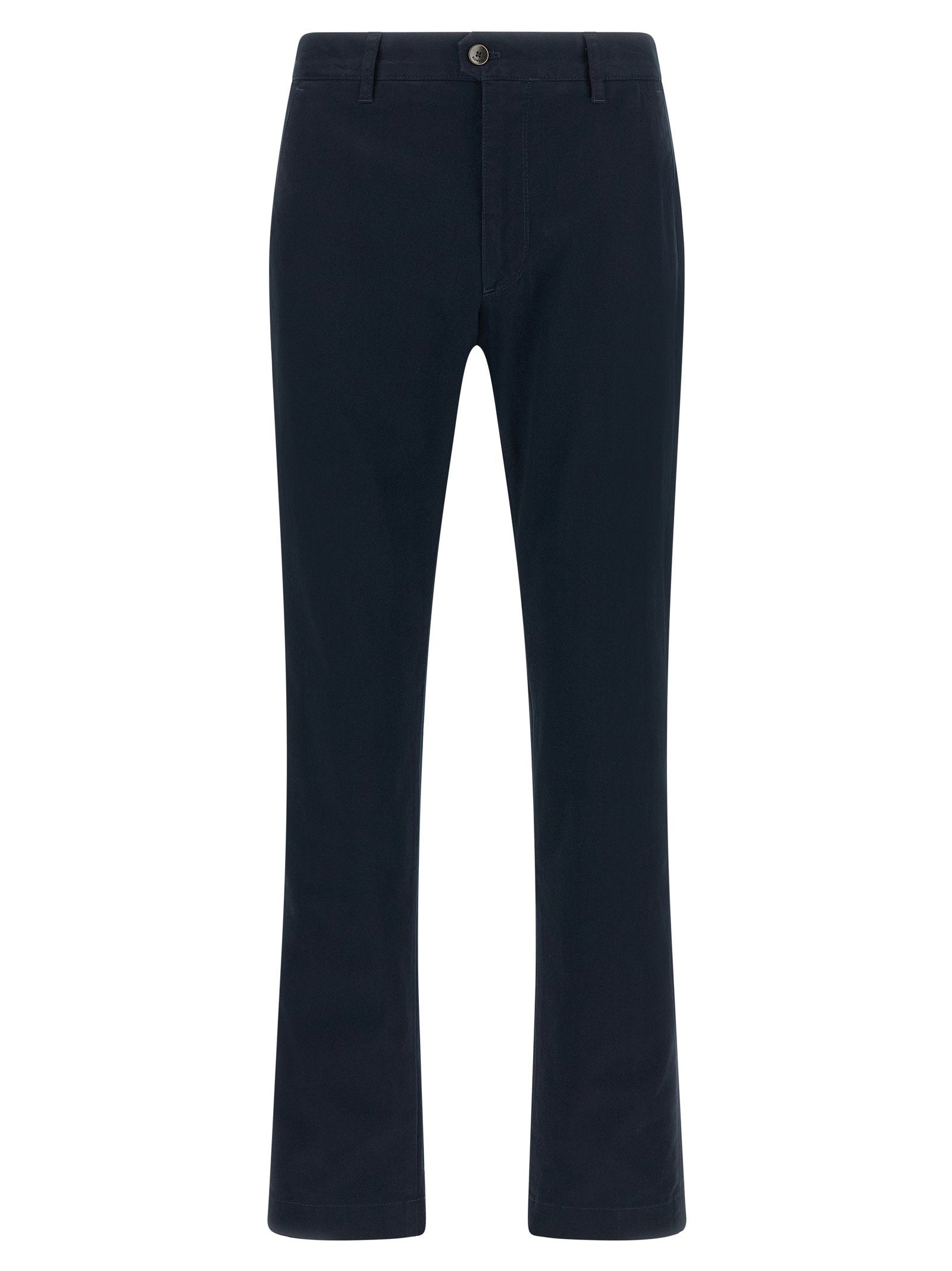 Incotex Stretch Cotton Canvas Trousers — Navy