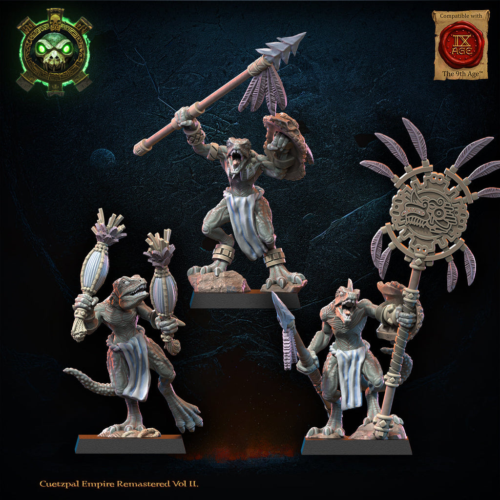 Cuetzpalli Regiment with javelins, Lost Kingdom Miniatures