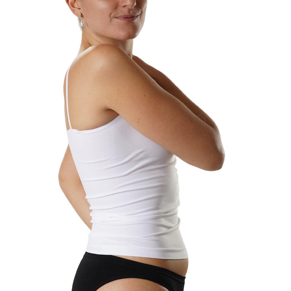 FEVI | Pack de 6 Camisetas de Tirantes en 1 o 3 Colores: Blanco, Negro, Beige | Talla Única de la S a la L
