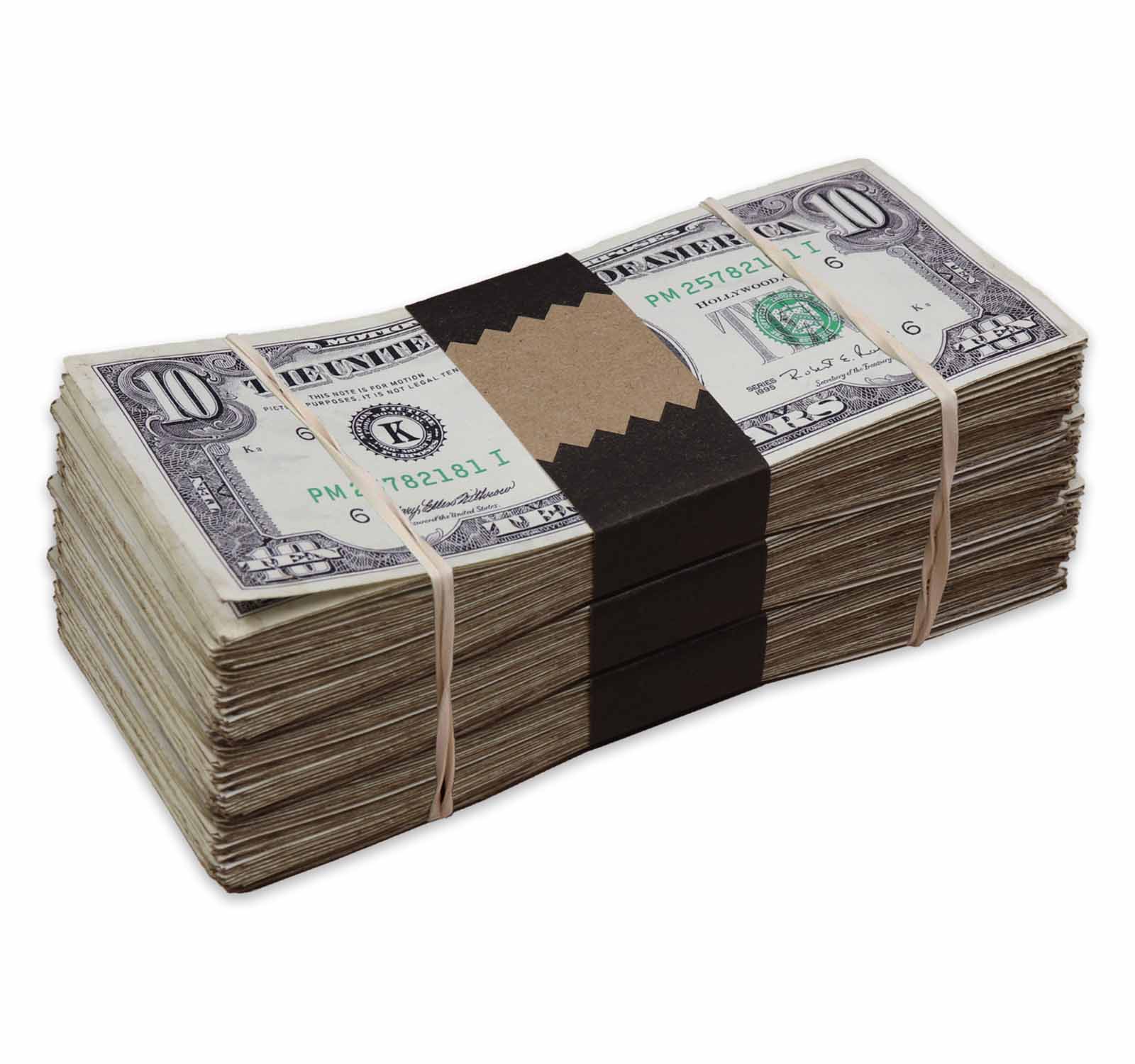 $3,000 RealAged® Full Print 1990 Series Stacks Bundle By Prop Money Inc.