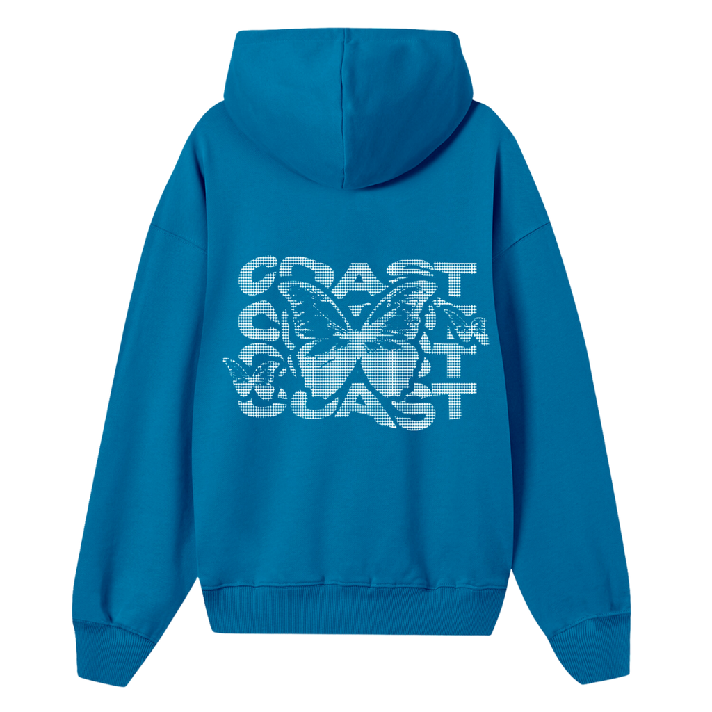Blue Half Tone Zipper