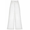 Sheer Pin Tuck Trousers | White