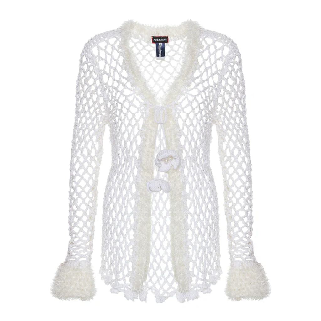 Vanilla White Handmade Crochet Shirt