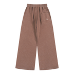 Washed Brown Wide Leg Joggers