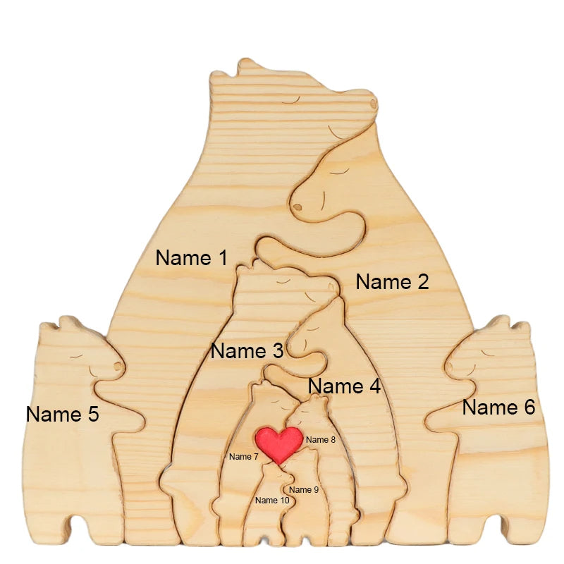 ArtZ® Wooden Bear Sculptures - 10 Bears