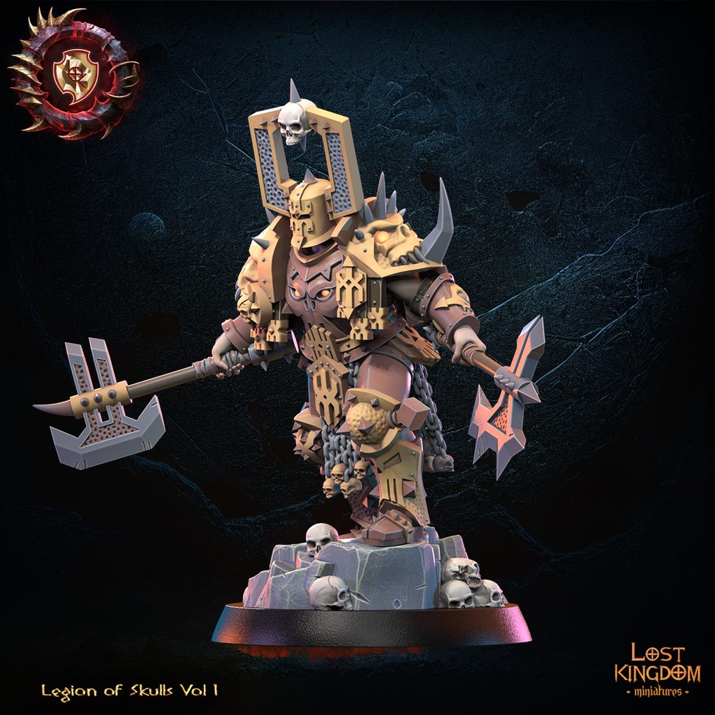 Hrangor, Skull Collector Champion, Lost Kingdom Miniatures