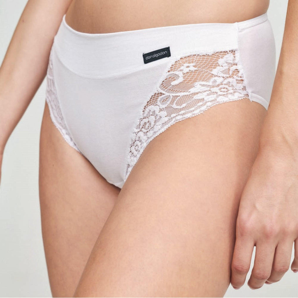 Don Algodon | Pack de 6 Bragas Bikini con Encaje Lateral | Transpirables