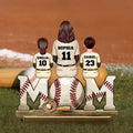 Personalizada de béisbol mamá y 1-4 niños de madera de la placa de ornamento con el nombre de mesa de decoración Día del Juego de cumpleaños de regalo para los amantes del béisbol de la familia