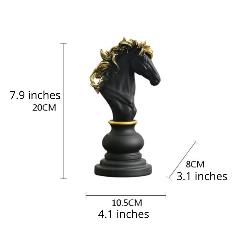 ArtZ® Chess Statue - Black Knight / Medium