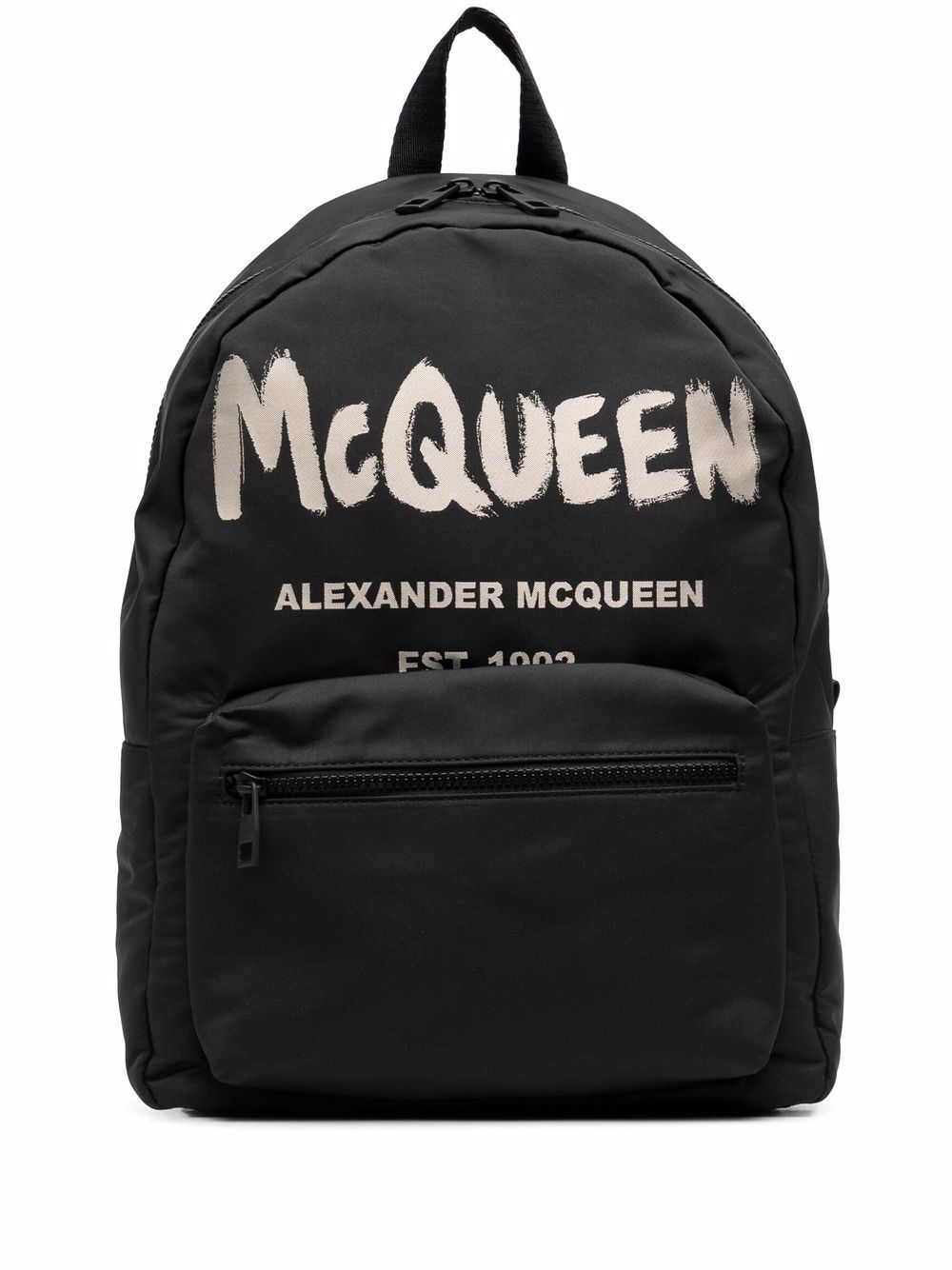 Alexander McQueen Graffiti Metropolitan Backpack — Black