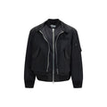 Sacai Cotton-Nylon Hybrid Bomber Jacket — Black