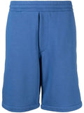 Alexander McQueen Logo-Tape Jersey Shorts — Blue