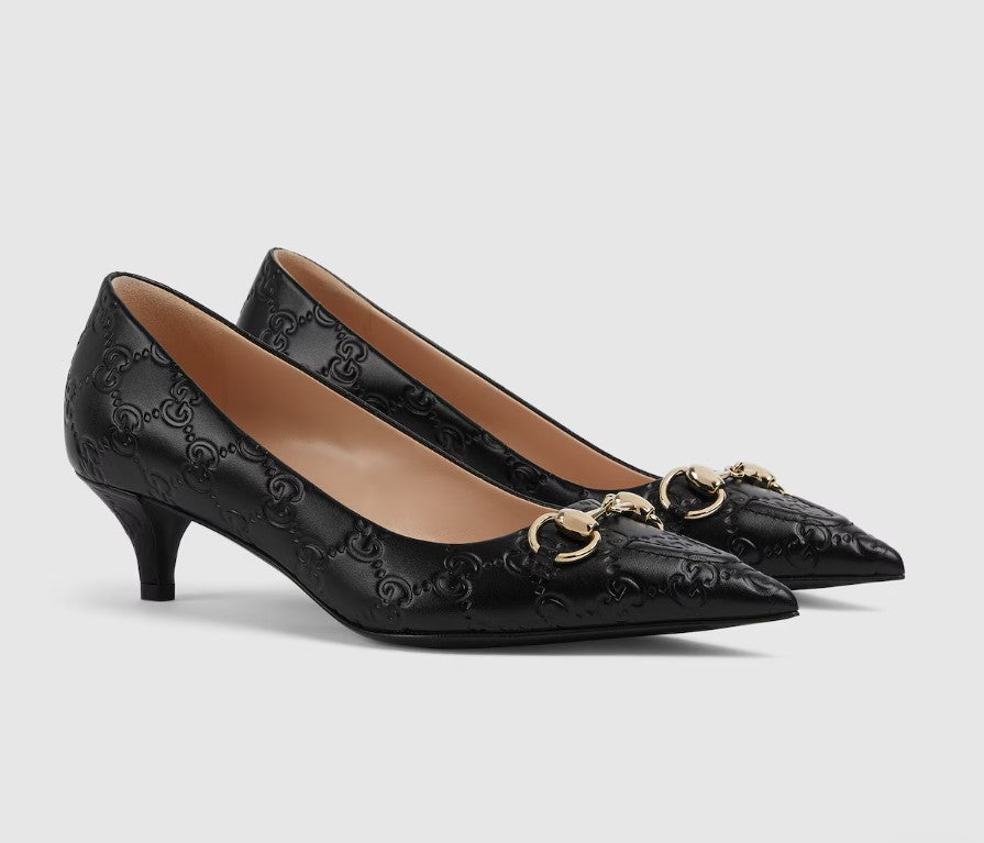 Gucci Flat shoes Black Lea+fab Rub Sole - 40