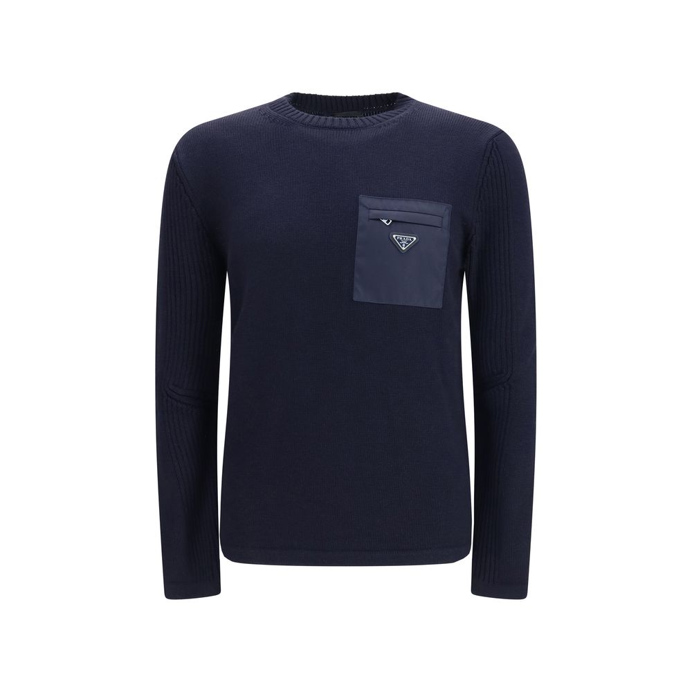 Prada Virgin Wool Sweater — Navy