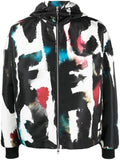 Alexander McQueen Graffiti-Print Hooded Jacket — Black