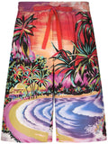 Dolce & Gabbana Tropical Graphic Print Bermuda Shorts — Multi-color