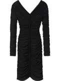 Az Factory By Ester Manas Ruched V-Neck Dress — Black