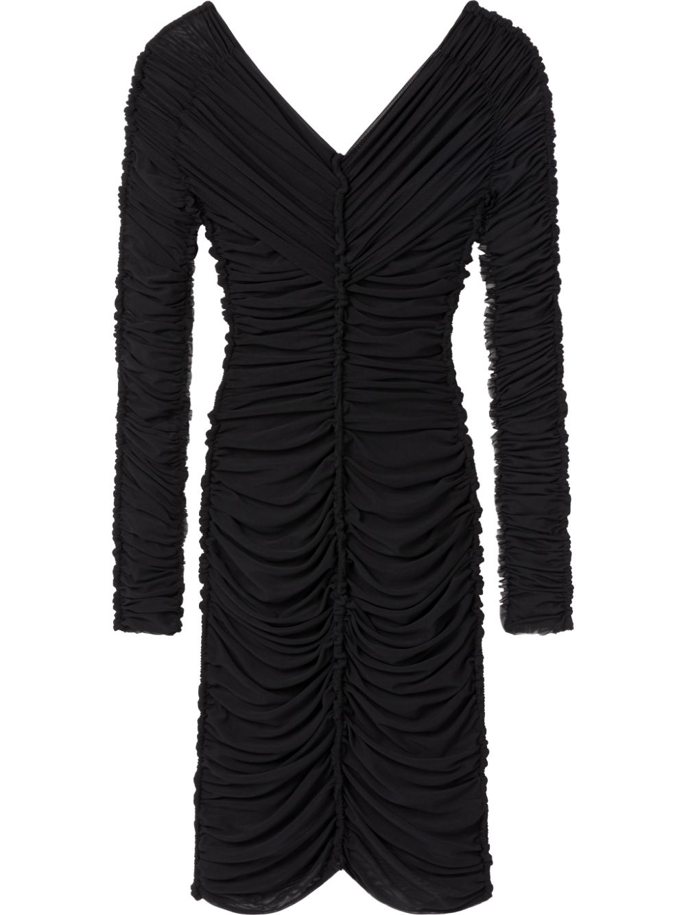 Az Factory By Ester Manas Ruched V-Neck Dress — Black