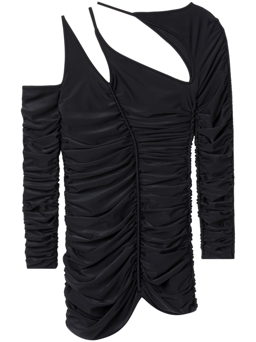 Az Factory By Ester Manas Asymmetric Cut-Out Ruched Blouse — Black