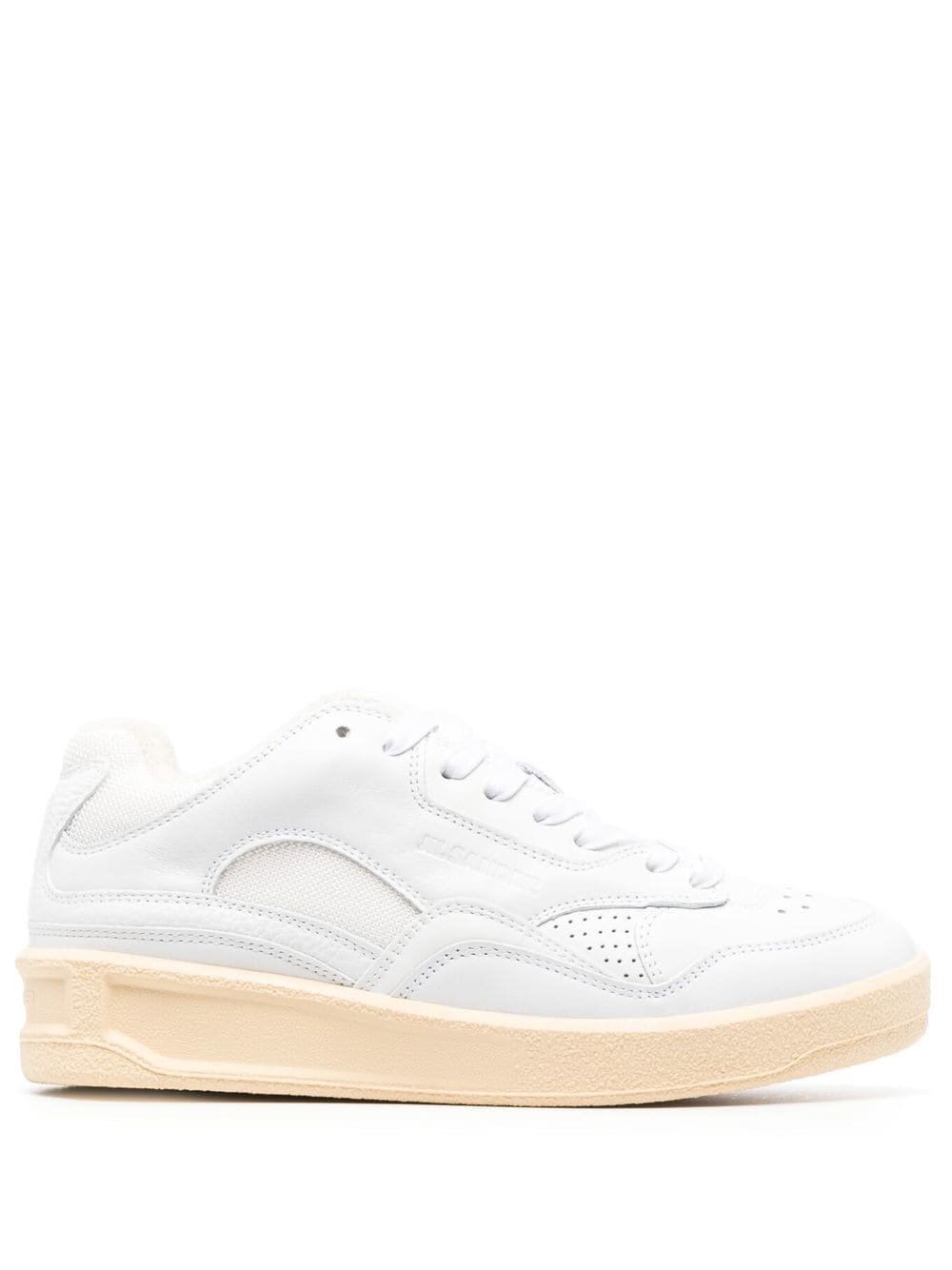 Jil Sander Perforated Calf Leather Sneaker — White