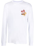 Blue Sky Inn Logo-Embroidered Long-Sleeve T-Shirt — White